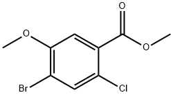 4-Bromo-2-chloro-5-methoxy-benzoic acid methyl ester Struktur