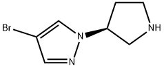 (S)-4-Bromo-1-pyrrolidin-3-yl-1H-pyrazole Struktur