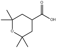 2,2,6,6-tetramethyltetrahydro-2H-pyran-4-carboxylic acid Struktur