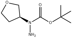 (S)-tert-butyl 1-(tetrahydrofuran-3-yl)hydrazinecarboxylate Struktur