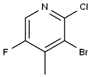 3-Bromo-2-chloro-5-fluoro-4-methylpyridine Struktur