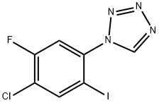 1-(4-Chloro-5-fluoro-2-iodo-phenyl)-1H-tetrazole Struktur