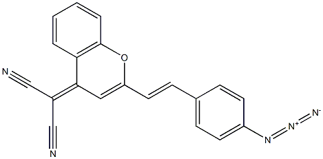 (E)-2-(2-(4-azidostyryl)-4H-chromen-4-ylidene)malononitrile Struktur