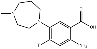 2-Amino-4-fluoro-5-(4-methyl-[1,4]diazepan-1-yl)-benzoic acid Struktur