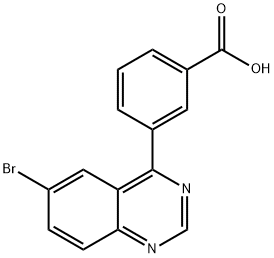 3-(6-bromoquinazolin-4-yl)benzoic acid Struktur