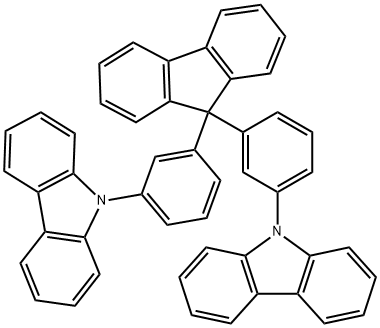 9H-Carbazole, 9,9'-(9H-fluoren-9-ylidenedi-3,1-phenylene)bis- Struktur