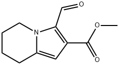 methyl 3-formyl-5,6,7,8-tetrahydroindolizine-2-carboxylate Struktur