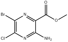 Methyl 3-amino-6-bromo-5-chloropyrazine-2-carboxylate Struktur