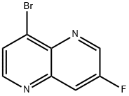 8-bromo-3-fluoro-1,5-naphthyridine Struktur