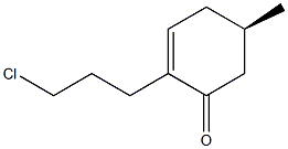 (R)-2-(3-chloropropyl)-5-methylcyclohex-2-enone Struktur