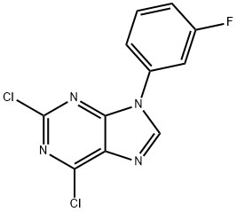 2,6-dichloro-9-(3-fluorophenyl)-9H-purine Struktur