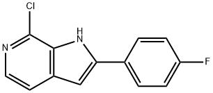 7-Chloro-2-(4-fluorophenyl)-1H-pyrrolo[2,3-c]pyridine Struktur