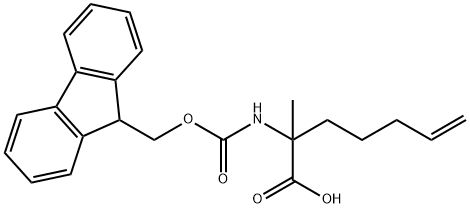 6-Heptenoic acid, 2-[[(9H-fluoren-9-ylmethoxy)carbonyl]amino]-2-methyl- Struktur