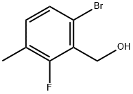 6-Bromo-2-fluoro-3-methylbenzyl alcohol Struktur