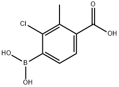 4-Carboxy-2-chloro-3-methylphenylboronic acid Struktur