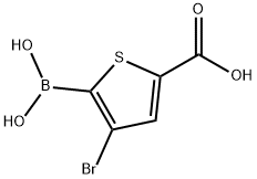 3-Bromo-5-carboxythiophene-2-boronic acid Struktur