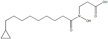 N-(9-Cyclopropyl-1-oxononyl)-N-hydroxy-beta-alanine Struktur