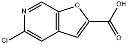 5-chloro-Furo[2,3-c]pyridine-2-carboxylic acid Struktur