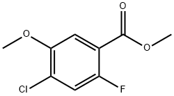 4-Chloro-2-fluoro-5-methoxy-benzoic acid methyl ester Struktur