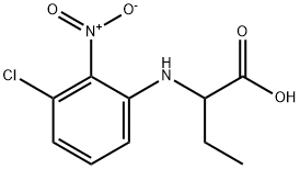 2-(3-Chloro-2-nitro-phenylamino)-butyric acid Struktur