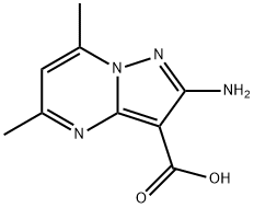 Ethyl 2-amino-5,7-dimethylpyrazolo[1,5-a]pyrimidine-3-carboxylate Struktur