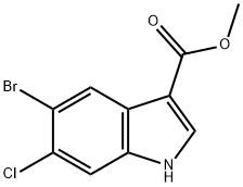 methyl 5-bromo-6-chloro-1H-indole-3-carboxylate Struktur