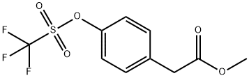 methyl 2-(4-(((trifluoromethyl)sulfonyl)oxy)phenyl)acetate Struktur