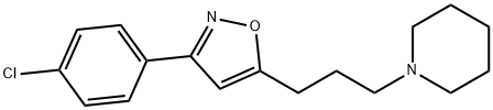 3-(4-Chlorophenyl)-5-(3-(piperidin-1-yl)propyl)isoxazole Struktur