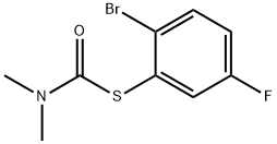 S-(2-bromo-5-fluorophenyl) dimethylcarbamothioate Struktur