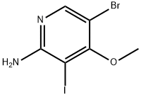 5-bromo-3-iodo-4-methoxy-2-Pyridinamine Struktur