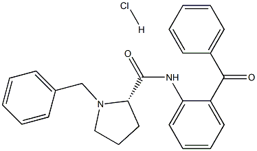 2-Pyrrolidinecarboxamide, N-(2-benzoylphenyl)-1-(phenylmethyl)-, monohydrochloride, (2S)- Struktur