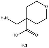 4-(Aminomethyl)tetrahydro-2H-pyran-4-carboxylicacidhydrochloride Struktur