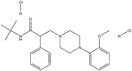 N-tert-Butyl-3-(4-(2-methoxyphenyl)-piperazin-1-yl) -2-phenylpropanamide dihydrochloride Struktur