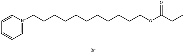 Pyridinium, 1-[11-(1-oxopropoxy)undecyl]-, bromide Struktur