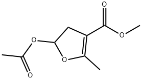 5-(acetyloxy)-4,5-dihydro-2-methyl-3-Furancarboxylic acid, methyl ester Struktur