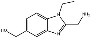 [2-(aminomethyl)-1-ethyl-1H-1,3-benzodiazol-5-yl]methanol Struktur