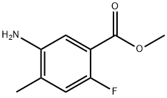 5-Amino-2-fluoro-4-methyl-benzoic acid methyl ester Struktur