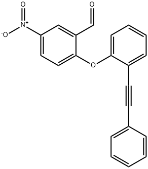 5-Nitro-2-(2-(phenylethynyl)phenoxy)benzaldehyde Struktur