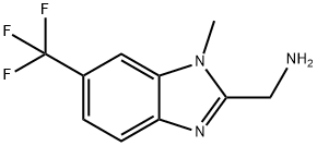 [1-methyl-6-(trifluoromethyl)-1H-1,3-benzodiazol-2-yl]methanamine Struktur