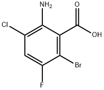 2-Amino-6-bromo-3-chloro-5-fluorobenzoic acid Struktur