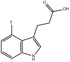 3-(4-fluoro-1H-indol-3-yl)propanoic acid Struktur