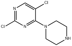 2,5-dichloro-4-(piperazin-1-yl)pyrimidine Struktur