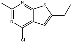 4-chloro-6-ethyl-2-methylthieno[2,3-d]pyrimidine Struktur