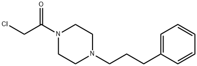 2-Chloro-1-(4-(3-phenylpropyl)piperazin-1-yl)ethan-1-one Struktur