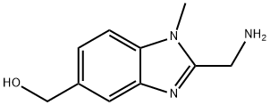 [2-(aminomethyl)-1-methyl-1H-1,3-benzodiazol-5-yl]methanol Struktur