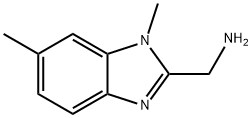 (1,6-dimethyl-1H-1,3-benzodiazol-2-yl)methanamine Struktur