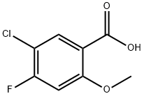 5-Chloro-4-fluoro-2-methoxy-benzoic acid Struktur