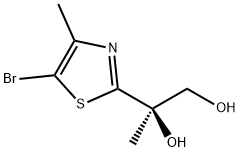 (R)-2-(5-bromo-4-methylthiazol-2-yl)propane-1,2-diol Struktur