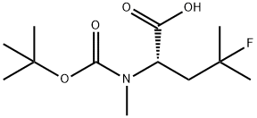 L-Leucine, N-[(1,1-dimethylethoxy)carbonyl]-4-fluoro-N-methyl- Struktur