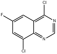 4,8-Dichloro-6-fluoroquinazoline Struktur